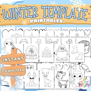 Grab these easy, printable winter Themed templates for winter decor, winter crafts and elementary school teachers, students preschoolers and toddlers. From a winter hat, snowman, mitten, clothes, winter tree, snowflakes and more, you can easily turn these winter templates into a fun winter themed banner or winter coloring activity for your kids. Easily click and download your set of our winter templates today!