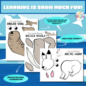 Winter’s just around the corner, so keep your kids warm inside with an adorable series of printable Arctic Animal Crafts. From Penguins & Seals, Foxes to Whales, there’s so many Arctic Animals to choose from! These full colored, simple cut & paste Arctic Animal crafts are fun art projects for toddlers or preschoolers & bring joy to homeschool activities. Click here to grab your full colored Arctic Animal Crafts today!