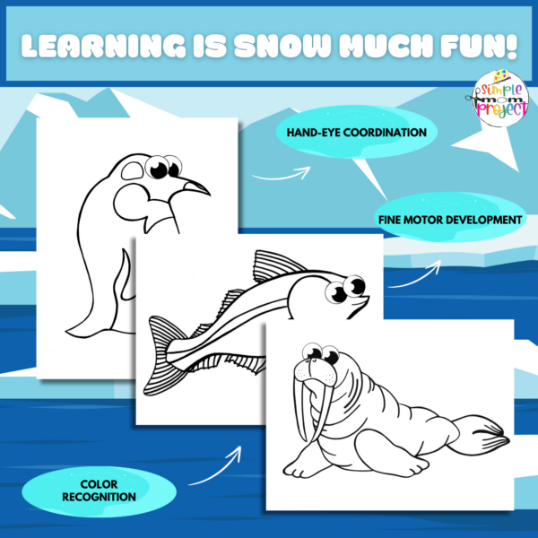 Are you looking for a fun way to teach your kids about arctic animals? What better way to bring fun to homeschooling than with the help of these simple Arctic Animal template coloring pages. Use our cute Baby Harp Seal, wily Arctic Fox or Proud Emperor Penguin to learn the alphabet and create fun coloring pages. They’re ideal for toddlers, preschoolers or kindergartners who love art projects, so click here and get your printable Arctic Animal coloring templates today!