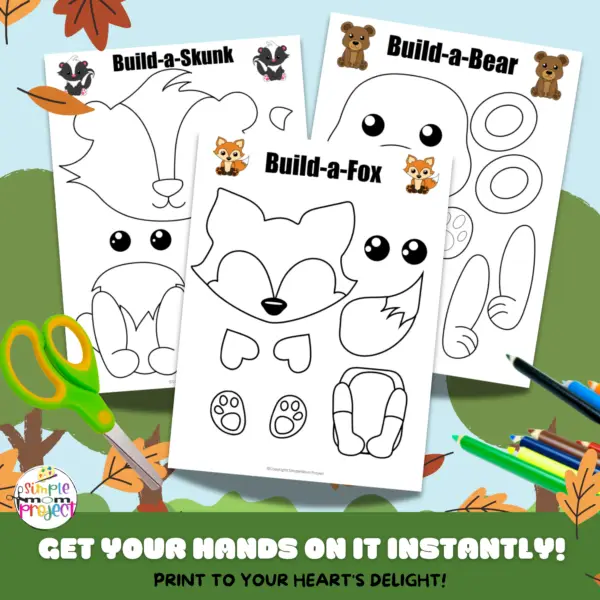 Looking for a fun coloring activity to dive into with your little ones? Dive into the world of adorable woodland animals with these printable templates! Jazz them up with autumn treasures like leaves, pine cones, and acorns. Stick them on paper plates, cardboard, or toilet paper rolls for an instant fall decor upgrade. These crafts are a hit with kids of all ages, from kindergartners to big kids!