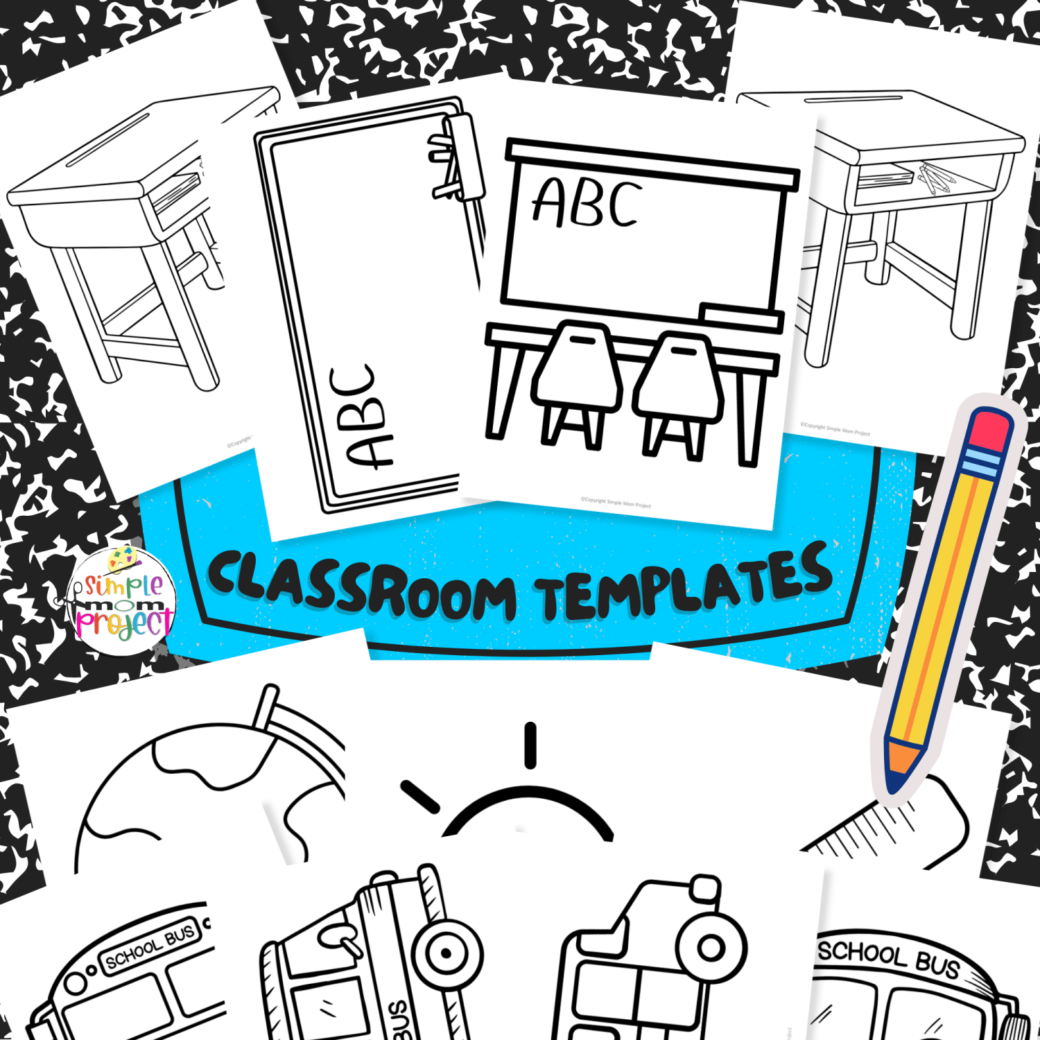 Print and go back to school templates designed for quick and easy classroom preparation
