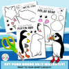 Winter’s just around the corner, so keep your kids warm inside with an adorable series of printable Arctic Animal Crafts. From Penguins & Seals, Foxes to Whales, there’s so many Arctic Animals to choose from! These full colored, simple cut & paste Arctic Animal crafts are fun art projects for toddlers or preschoolers & bring joy to homeschool activities. Click here to grab your full colored Arctic Animal Crafts today!