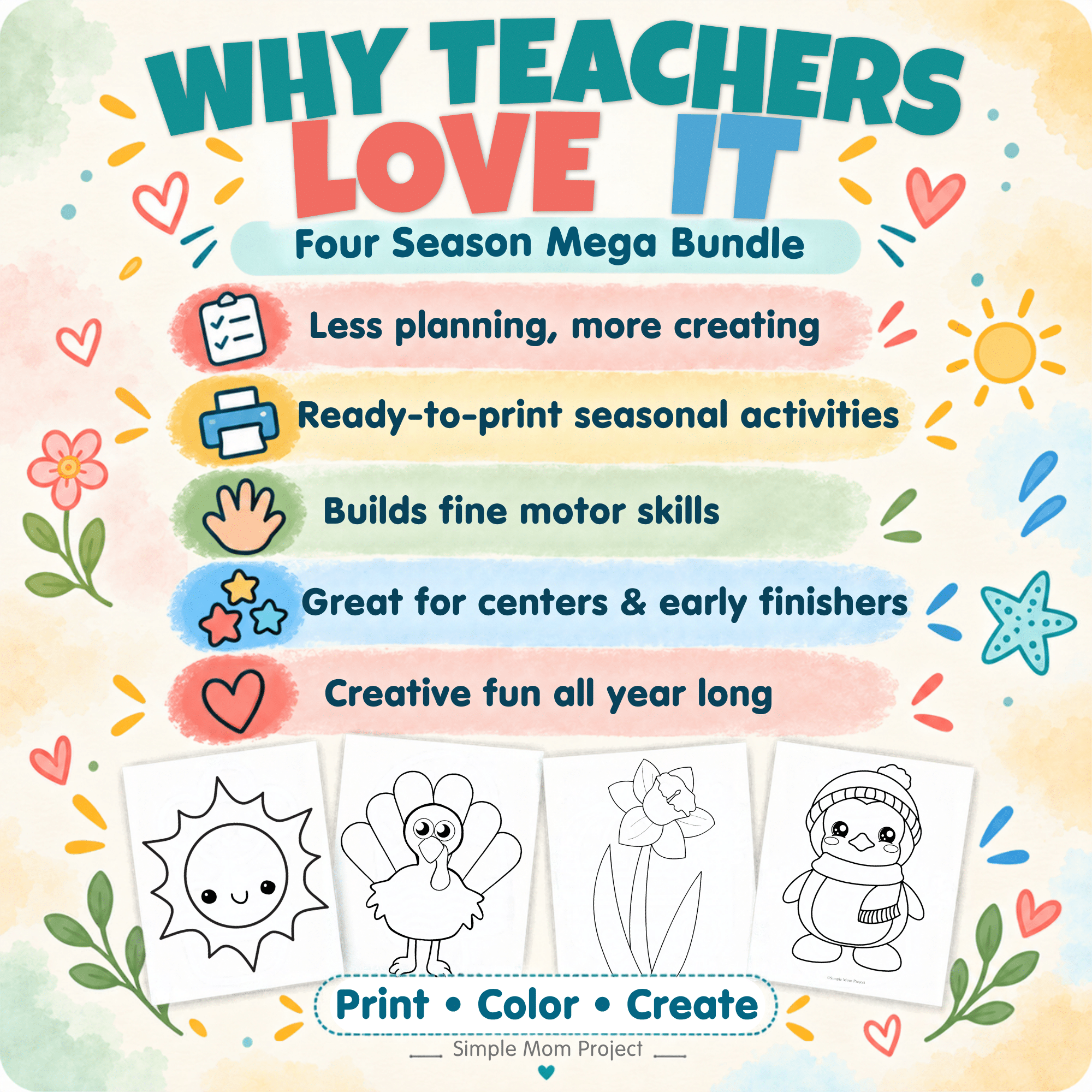 Four Seasons Craft Templates – 400+ Printable Activities for Kids - Image 4