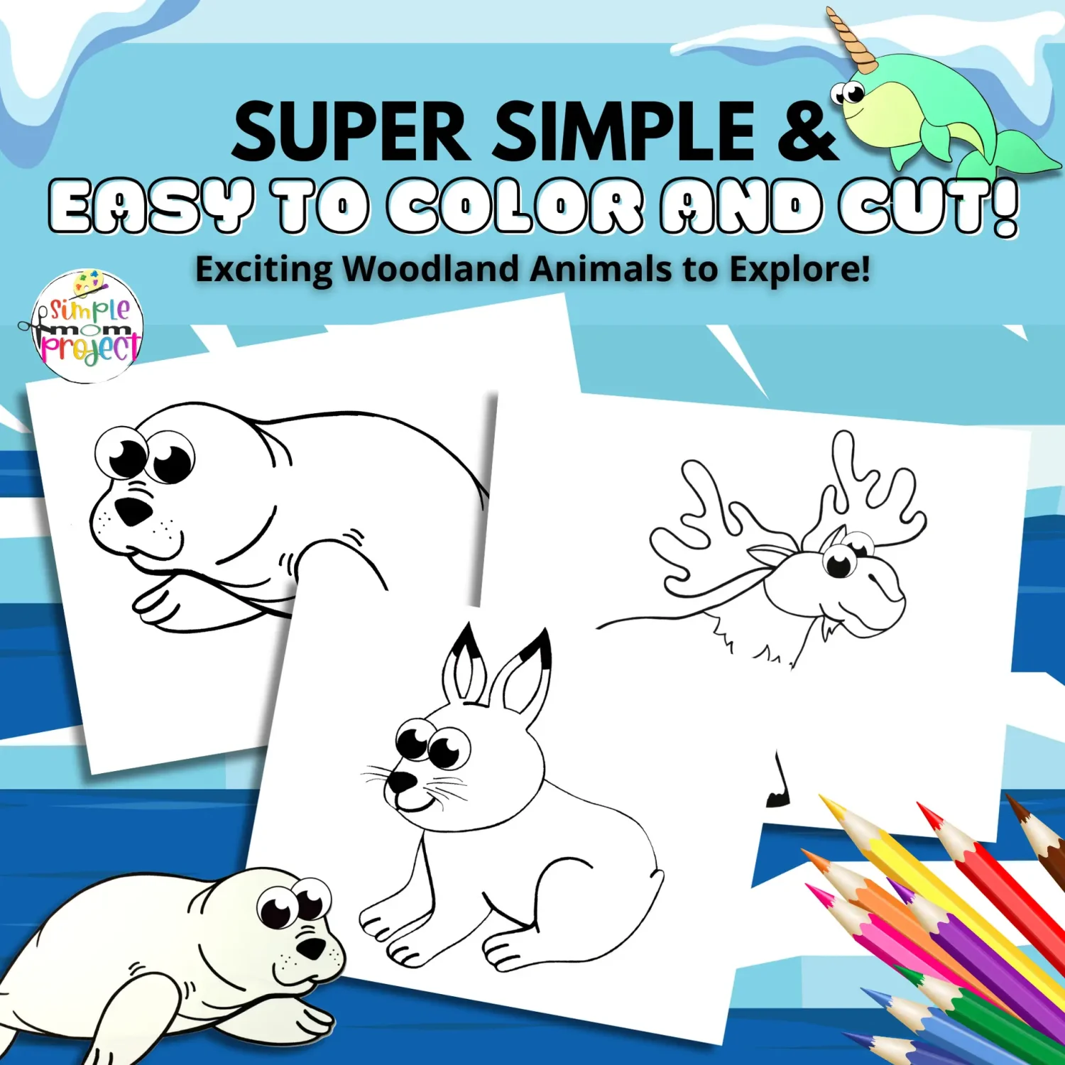 Are you looking for a fun way to teach your kids about arctic animals? What better way to bring fun to homeschooling than with the help of these simple Arctic Animal template coloring pages. Use our cute Baby Harp Seal, wily Arctic Fox or Proud Emperor Penguin to learn the alphabet and create fun coloring pages. They’re ideal for toddlers, preschoolers or kindergartners who love art projects, so click here and get your printable Arctic Animal coloring templates today!