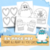 Grab these easy, printable winter Themed templates for winter decor, winter crafts and elementary school teachers, students preschoolers and toddlers. From a winter hat, snowman, mitten, clothes, winter tree, snowflakes and more, you can easily turn these winter templates into a fun winter themed banner or winter coloring activity for your kids. Easily click and download your set of our winter templates today!