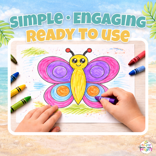 Summer templates bundle with over 100 printable crafts and activity pages for preschool and kindergarten children.
