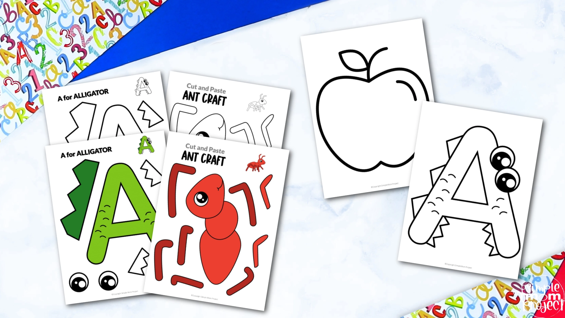 Letter A Craft Printable Bundle for Kids, Preschoolers, toddlers, kindergartners 4