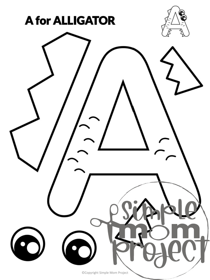 Letter A Craft Printable Bundle for Kids, Preschoolers, toddlers, kindergartners 5