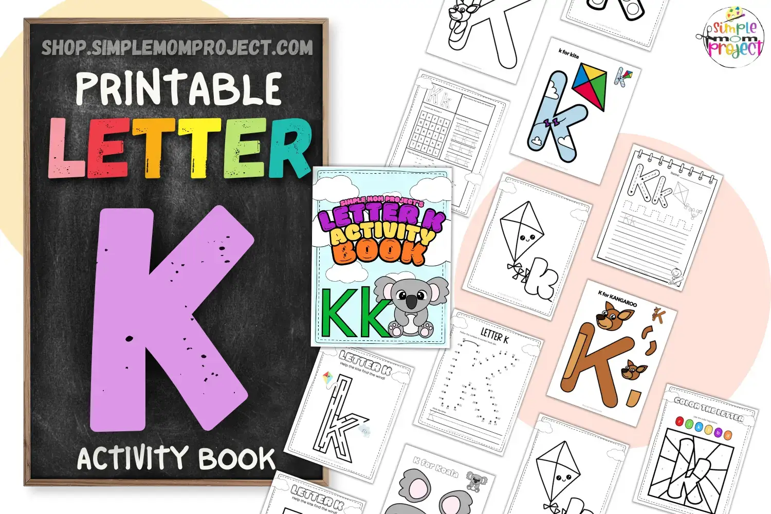 Letter k printable, k worksheets, instant download, k preschool, toddlers, k coloring page, k uppercase, k lowercase, abc kindergarten, letter k phonics, letter k handwriting, letter k tracing, letter k pdf