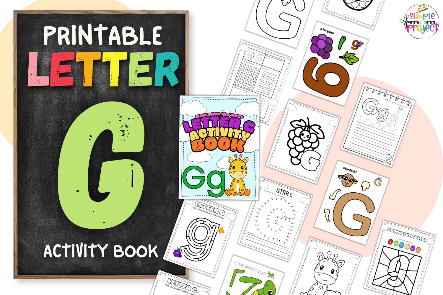 Letter g printable, g worksheets, instant download, g preschool, toddlers, g coloring page, g uppercase, g lowercase, abc kindergarten, letter g phonics, letter g handwriting, letter g tracing, letter g pdf