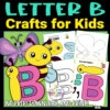 Download and purchase our printable letter B craft bundle for your toddlers, preschoolers, kindergarteners and elementary kids. Teach your students the B sound using our B for butterfly cut and paste craft, letter B coloring page and this fun bumblebee craft. This letter B craft bundle brings tons of fun for the whole class, kids will surely enjoy it!