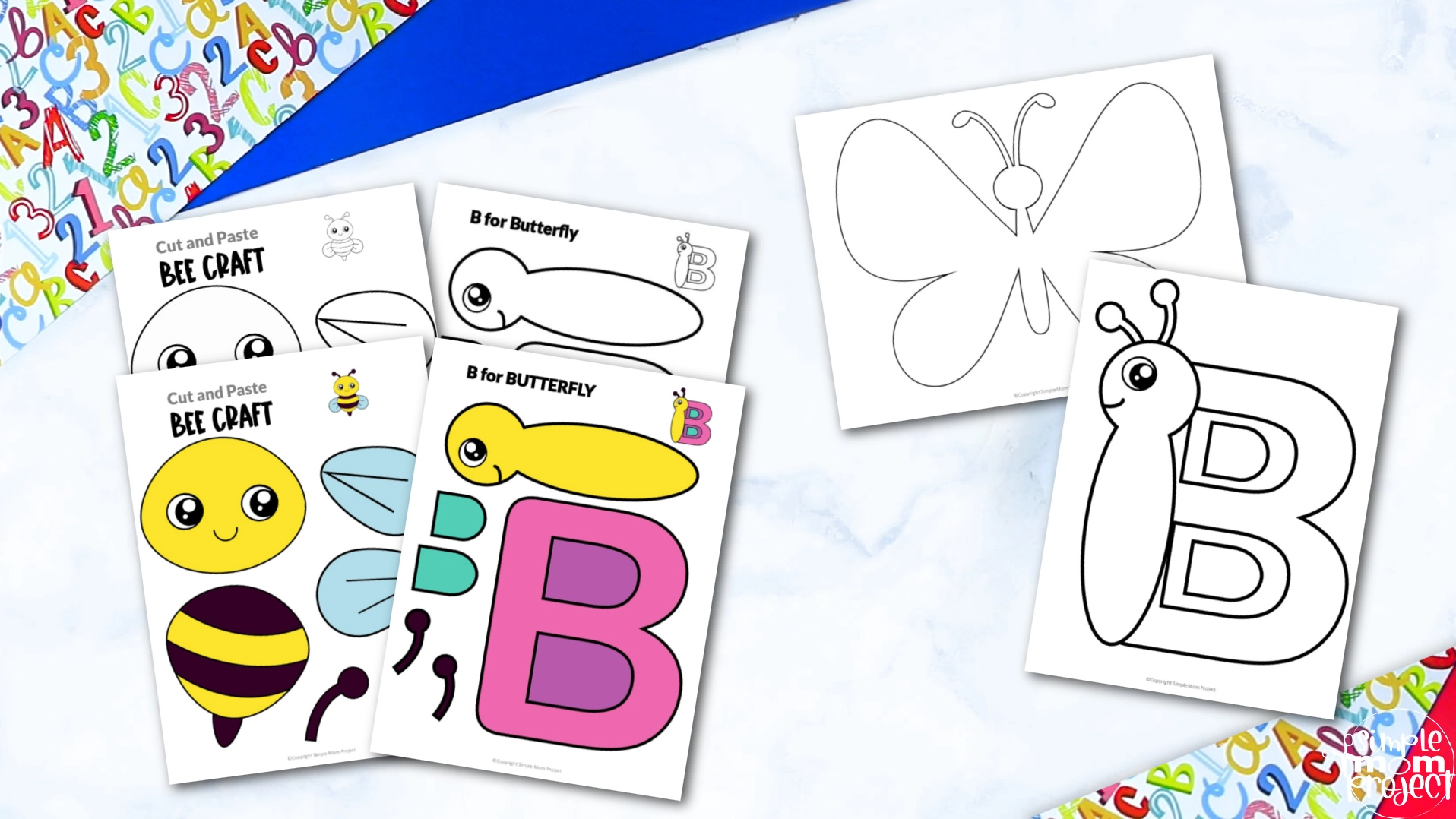 Letter B Craft Printable Bundle for Kids, Preschoolers, toddlers, kindergartners 2