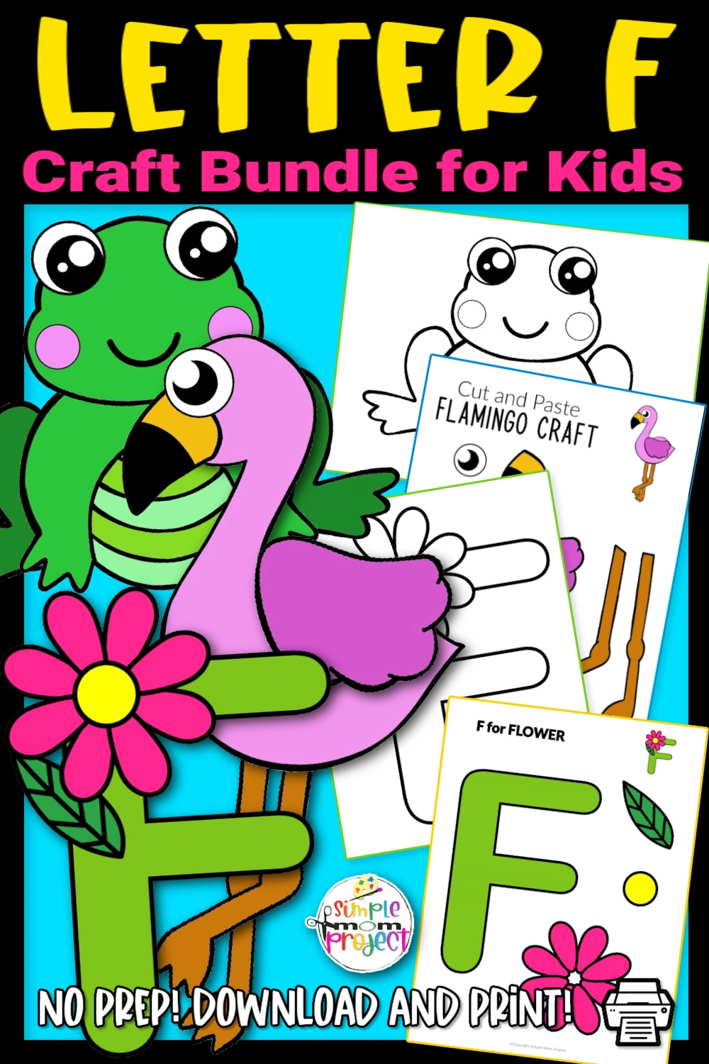 Letter F Craft Printable Bundle for Kids, Preschoolers, toddlers, kindergartners 1