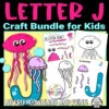 Grab our fun printable letter J craft bundle for kids to enhance their imagination and creativity. Teach your preschoolers the /J/ sound with our J for jellyfish crafts, letter J coloring page and jellyfish cut and paste crafts. Not only kids will learn to recognize the letter J, but they will also learn the fun facts about jellyfishes! Your kids will love these simple letter J crafts so be sure to print your copy now!