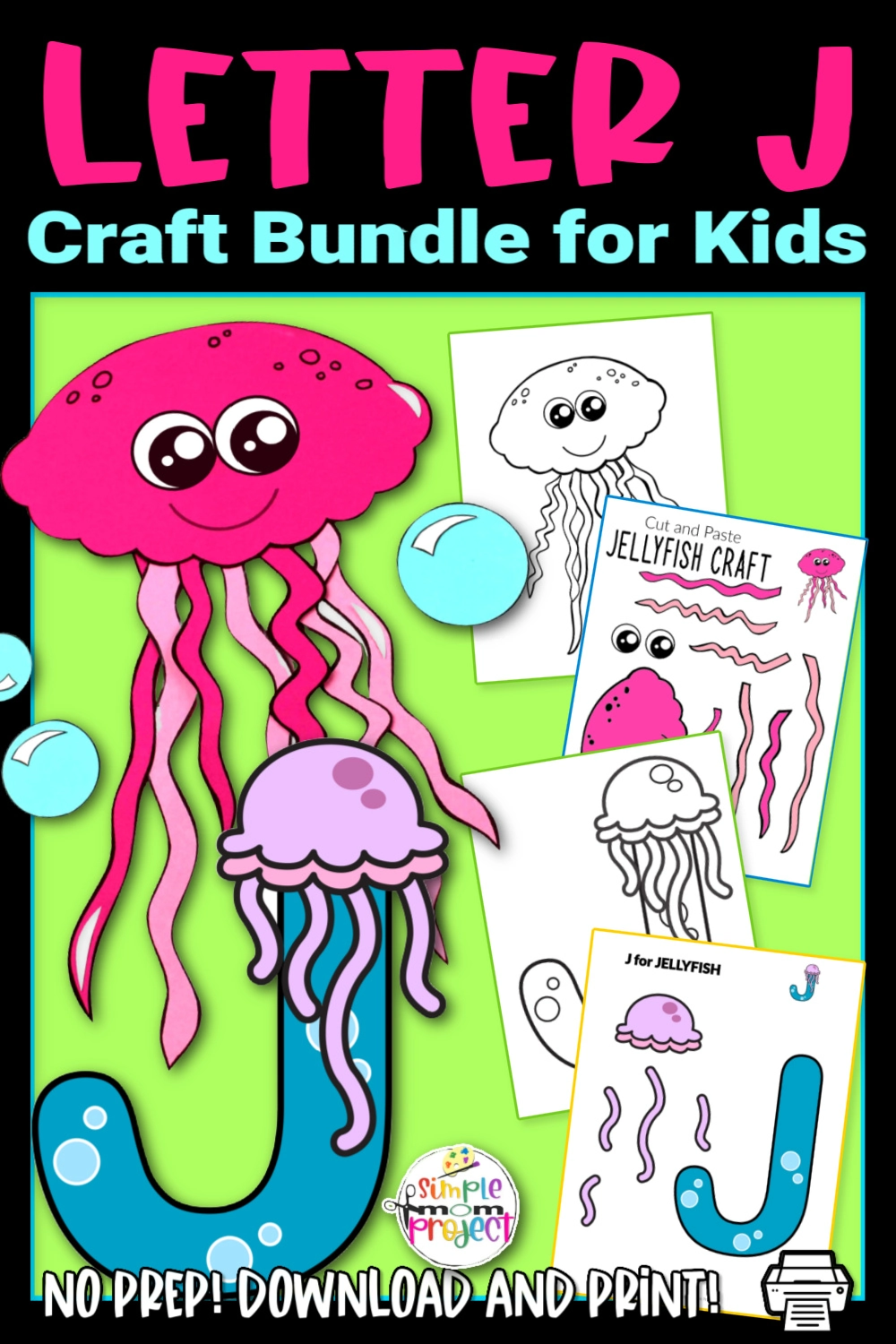 Letter J Craft Printable Bundle for Kids, Preschoolers, toddlers, kindergartners 1