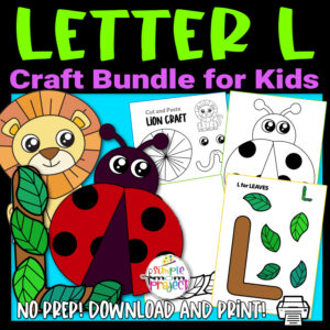 Click now to download and purchase our fun printable letter L craft bundle for your toddler, preschool and kindergarten kids. Teach your kids the letter L with our lion cut and paste crafts, L for leaves crafts and a cute ladybug template. Kids will enjoy and learn at the same time with this low prep activity. Print your copy now and share it with others!