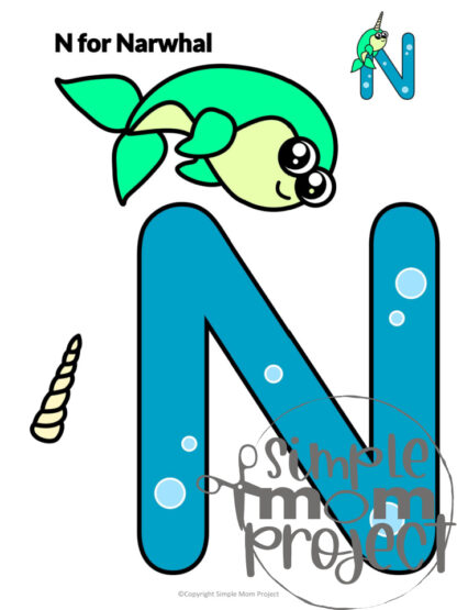 Get our simple printable letter N craft bundle for your toddlers, preschoolers and kindergarten kids. Teach your kids the letter N and all about narwhals with our letter N for narwhal crafts, cut and paste narwhal crafts and a basic narwhal template. Your kids will definitely enjoy making these craft projects that they can play with afterwards. Make sure to print your copy now!