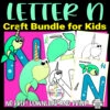 Get our simple printable letter N craft bundle for your toddlers, preschoolers and kindergarten kids. Teach your kids the letter N and all about narwhals with our letter N for narwhal crafts, cut and paste narwhal crafts and a basic narwhal template. Your kids will definitely enjoy making these craft projects that they can play with afterwards. Make sure to print your copy now!