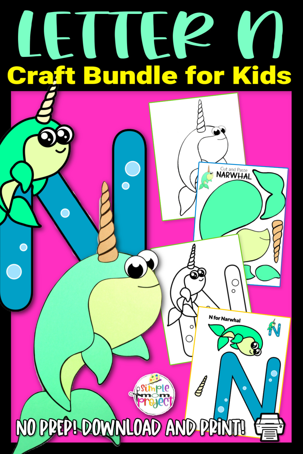 Letter N Craft Printable Bundle for Kids, Preschoolers, toddlers, kindergartners 1