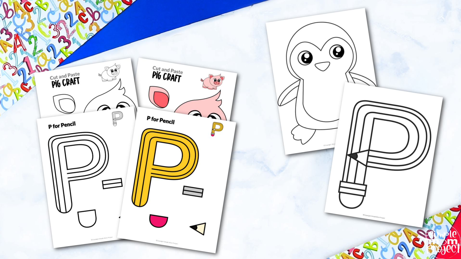 Letter P Craft Printable Bundle for Kids, Preschoolers, toddlers, kindergartners 1