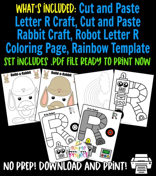 Simple Mom Project Letter R Letter R Activity Bundle – Printable Worksheets, Crafts & Learning ...