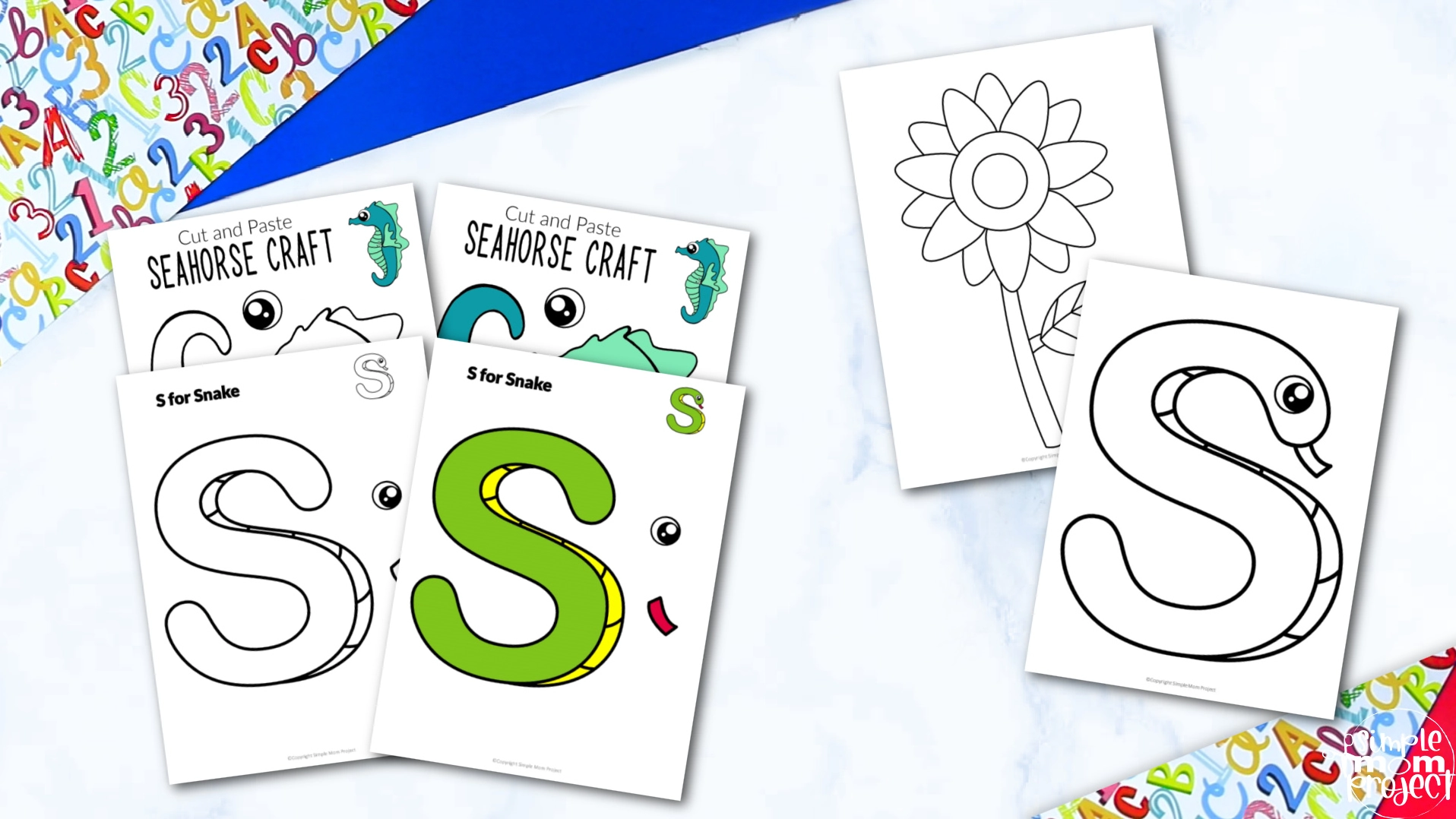 Letter S Craft Printable Bundle for Kids, Preschoolers, toddlers, kindergartners 1