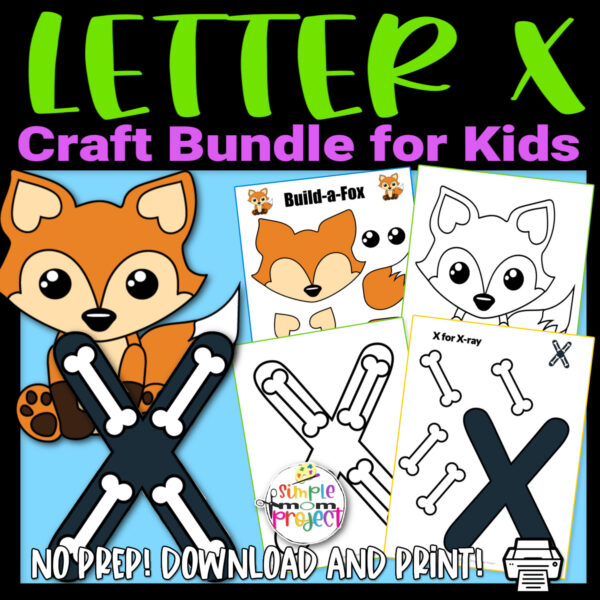 Grab our fun, no prep printable letter X craft templates for your young children, preschool, kindergarten and elementary kids. Teach your students the letter X with our X for x-ray craft, letter X coloring page, cut and paste fox craft and a friendly fox template. Kids will enjoy coloring and designing their own letter X templates any way they like. Be sure to print your copy today!