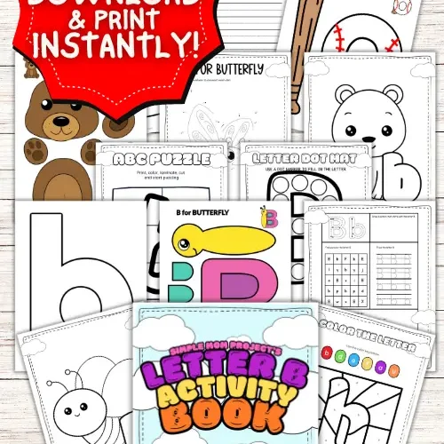 Kids love crafting and transforming their creations into playtime companions! With printable letter B craft templates, you can create fun projects like cut and paste and letter b coloring pages for imaginative play. These activities are great for developing fine motor skills and learning the "B" sound and words starting with it. Share these templates with bug or butterfly enthusiasts!