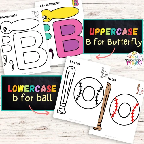 Kids love crafting and transforming their creations into playtime companions! With printable letter B craft templates, you can create fun projects like cut and paste and letter b coloring pages for imaginative play. These activities are great for developing fine motor skills and learning the "B" sound and words starting with it. Share these templates with bug or butterfly enthusiasts!