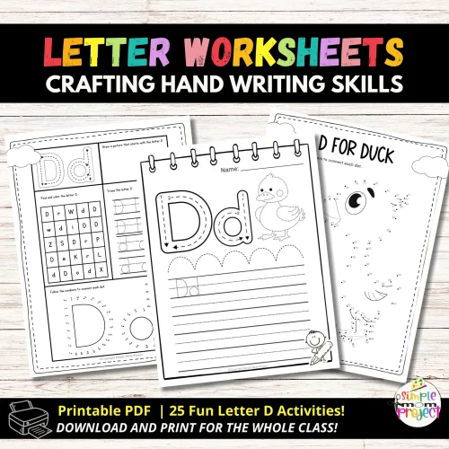 Unleash your creativity with fun printable letter D craft templates for all ages! These crafts enhance skills, creativity, and focus while providing a joyful experience. After crafting, practice writing both uppercase and lowercase "D." Easy to assemble with common household items, these templates promise endless fun and creativity!