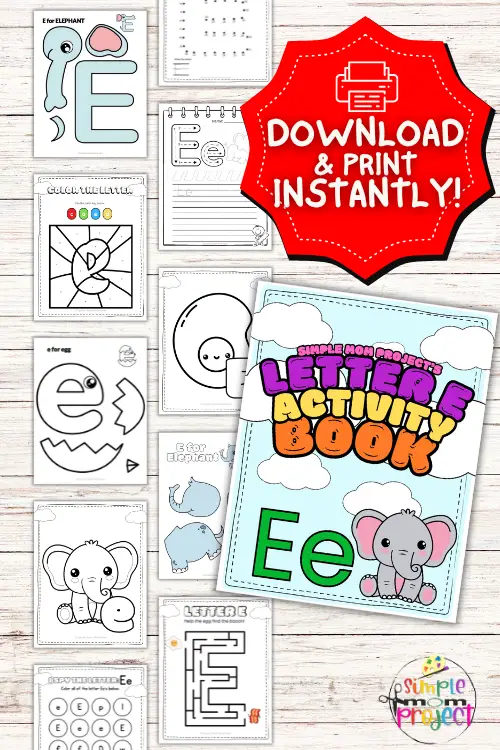 Keep restless kids engaged with printable letter E craft templates featuring elephants in color and black & white. These activities are fantastic for developing fine motor skills while also teaching the "E" sound and words that start with it. Be sure to share these templates with enthusiasts of elephant and egg!