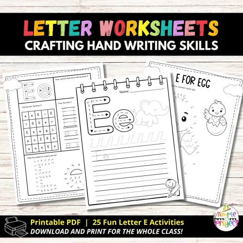 Keep restless kids engaged with printable letter E craft templates featuring elephants in color and black & white. These activities are fantastic for developing fine motor skills while also teaching the "E" sound and words that start with it. Be sure to share these templates with enthusiasts of elephant and egg!