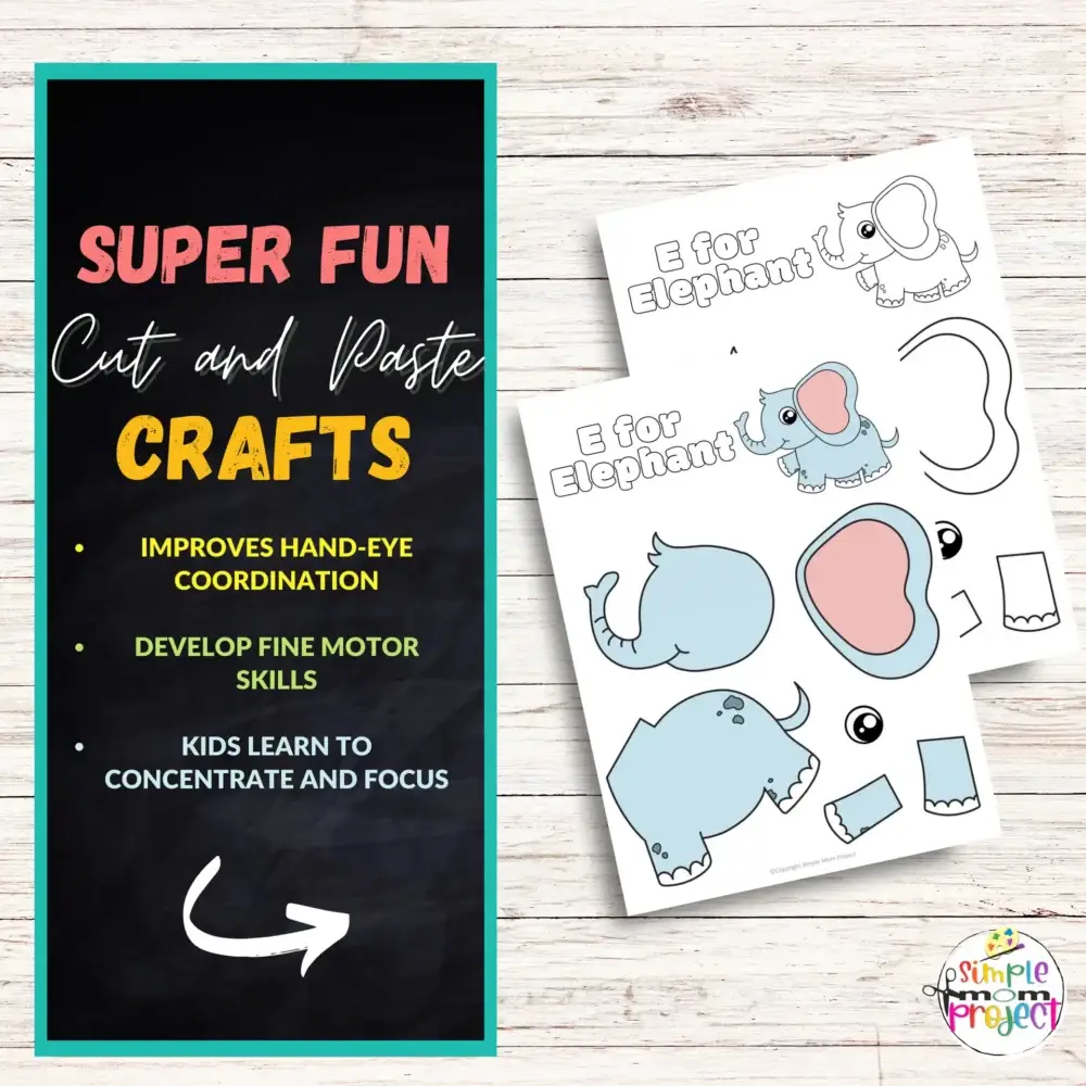 Keep restless kids engaged with printable letter E craft templates featuring elephants in color and black & white. These activities are fantastic for developing fine motor skills while also teaching the "E" sound and words that start with it. Be sure to share these templates with enthusiasts of elephant and egg!