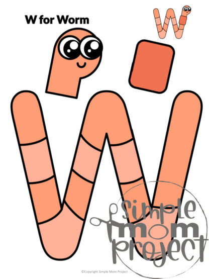 Click now to purchase our printable letter W craft bundle for your young children, preschool and kindergarten kids. Teach your kids the W sound with our letter W for worm craft, letter W coloring page, cut and paste walrus craft and a delicious watermelon template. Kids will have lots of fun coloring, cutting and sticking together these letter W crafts. Print your copy now!