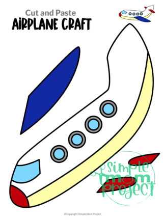 Airplane Cut and Paste Craft - Simple Mom Project Store