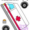 Printable Ambulance Craft Transportation Vehicle Template for Kids, Preschool, Toddlers, Kindergarten 15