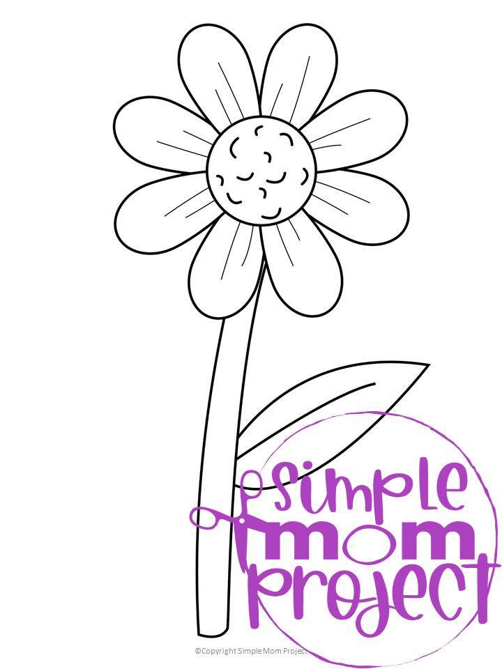 Free Printable Flower Template – Simple Mom Project