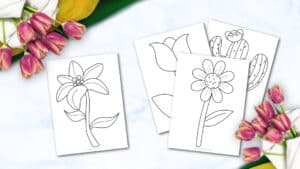 Spring and Summer Flower Printable Template Coloring Pages for Kids ...