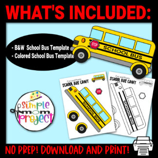 School Bus Cut and Paste Craft - Simple Mom Project Store