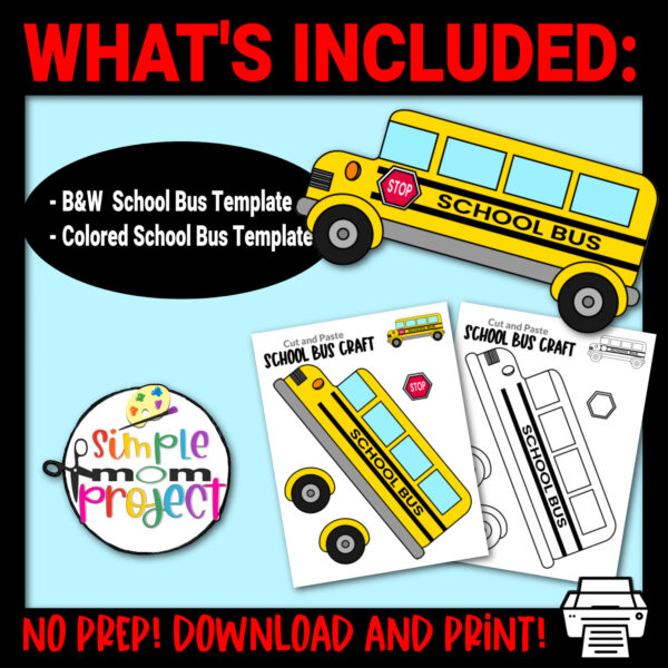 Are you looking for a simple and fun activity for your toddler, preschool and kindergarten kids? Get this printable school bus craft template to keep your little ones occupied for hours. This printable school bus papercraft is great for teaching the letter B or different types of vehicles. Grab your own school bus template today!