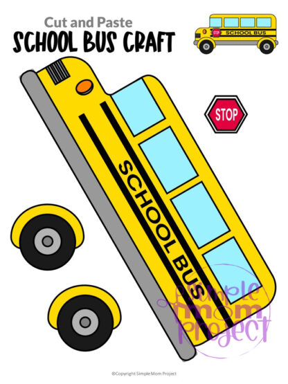 School Bus Cut and Paste Craft - Simple Mom Project Store