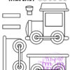 Printable Train Transportation Vehicle Craft Template for Kids, Preschool, Toddlers, Kindergarten 13