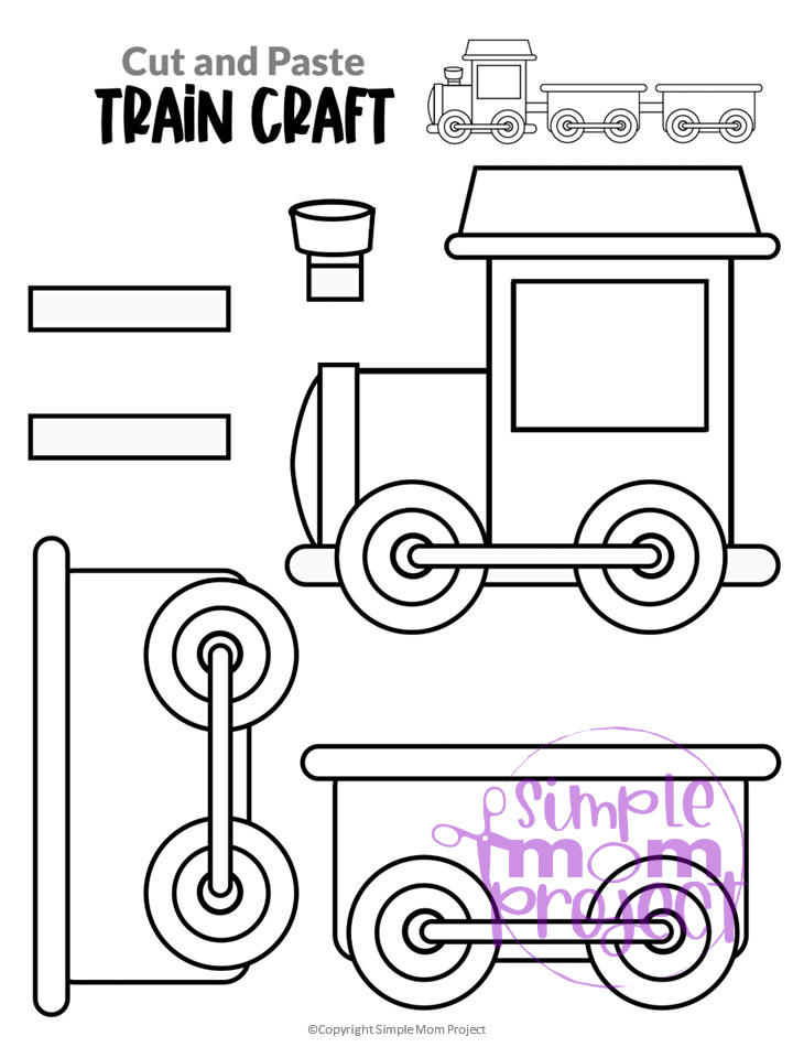 Simple Train Outline Printable