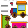 Printable Train Transportation Vehicle Craft Template for Kids, Preschool, Toddlers, Kindergarten 14