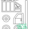 Printable Trash Truck Vehicle Craft Template for Kids, Preschool, Toddlers, Kindergarten 13