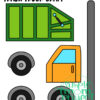 Printable Trash Truck Vehicle Craft Template for Kids, Preschool, Toddlers, Kindergarten 14