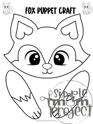 Fox Paper Bag Puppet Craft Template - Simple Mom Project Store