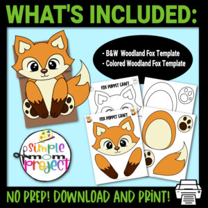 Looking for fun craft idea activities to enhance your child’s creativity? This printable fox paper bag puppet template is perfect for kids of all ages, but especially to toddlers, preschoolers and kindergarteners. Use the printable fox template for your autumn decorations, crafting and learning activities. Click now to purchase your copy today!