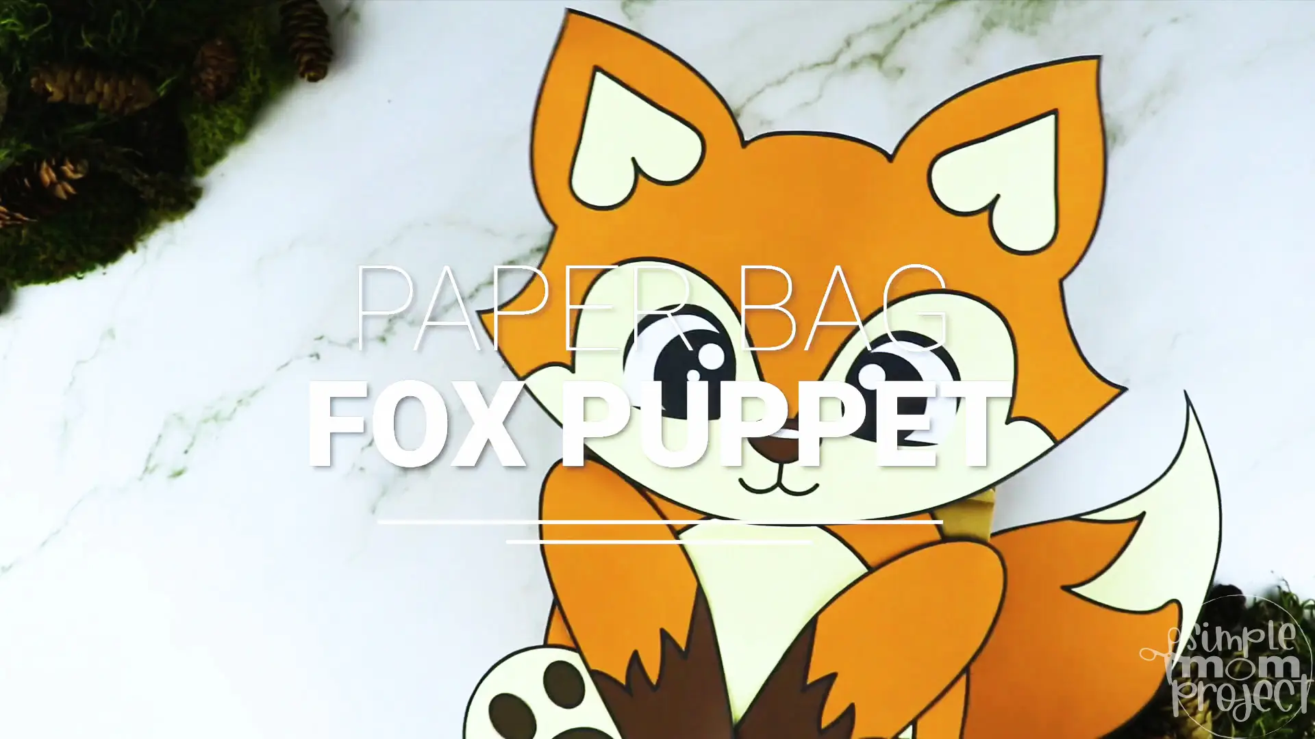 Printable Woodland Animal Fox Paper Bag Puppet Craft
