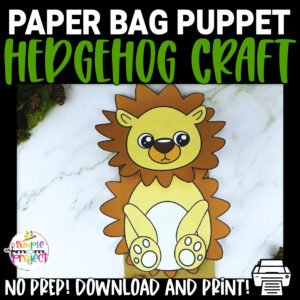 Are you searching for fun preschool activities to teach the letter H? Making these cute, diy hedgehog paper bag puppets are the ideal paper craft projects for toddler, preschool and kindergarten kids. It’s easy to assemble and kids will love making it! Click now to purchase your hedgehog template today!